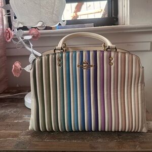 Coach Lillie Carryall Ombre Quilted Purse Rainbow